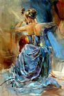 Anna Razumovskaya Canvas Paintings - Blue Note 1